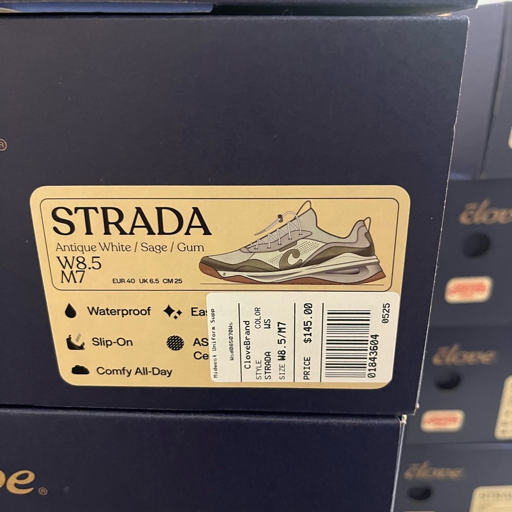 NIB Clove Strada Antique White And Sage Women's Sneakers - Picture 13 of 15